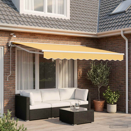 Tettuccio Elettrico Retrattile Sabbia 3 x 2,5 m - homemem39