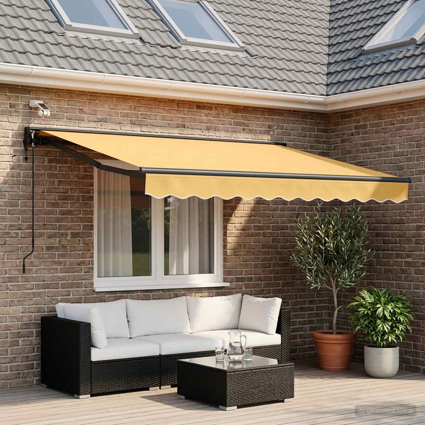 Tettuccio Elettrico Retrattile Sabbia 3 x 2,5 m