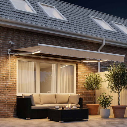 Tenda retrattile Tortora 350 x 250 cm Poliestere