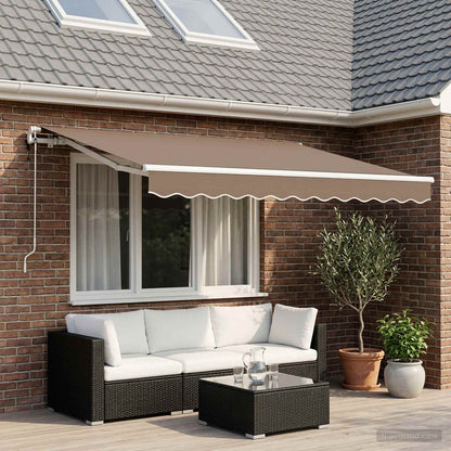 Tenda retrattile Tortora 350 x 250 cm Poliestere