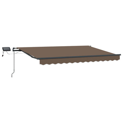Tenda retrattile Tortora 350 x 250 cm Tessuto e Alluminio | homemem39