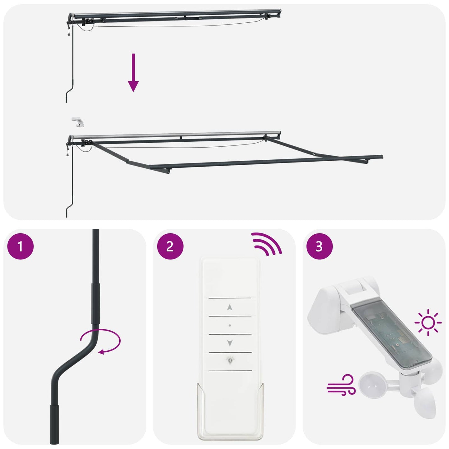Tenda retrattile Sabbia 350 x 250 cm Poliestere | homemem39