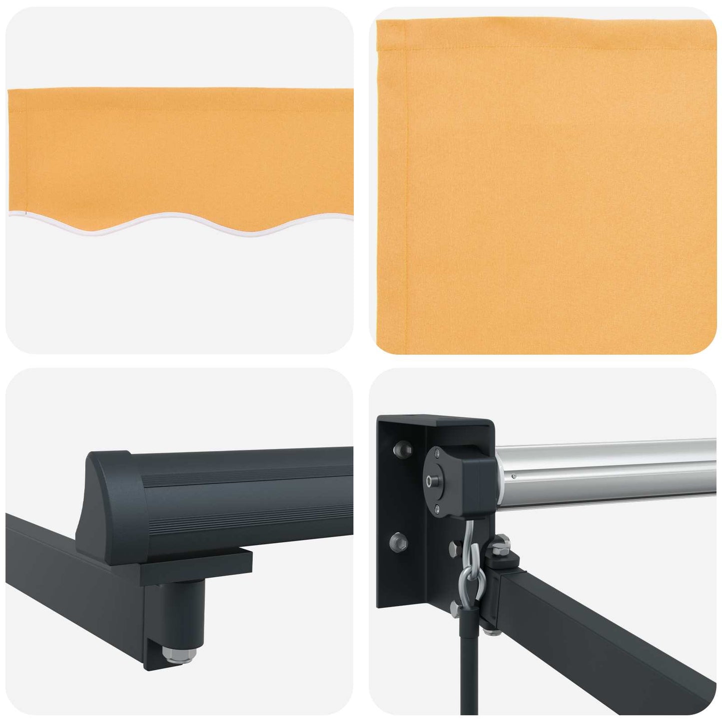 Tenda retrattile Sabbia 3,5 x 2,5 m 100% Poliestere e Alluminio | homemem39