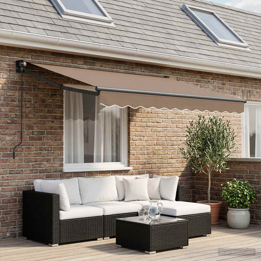 Tenda retrattile Tortora 3,5 x 2,5 m - homemem39