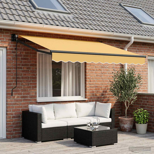 Tenda retrattile Sabbia 3,5 x 2,5 m Poliestere e Metallo - homemem39