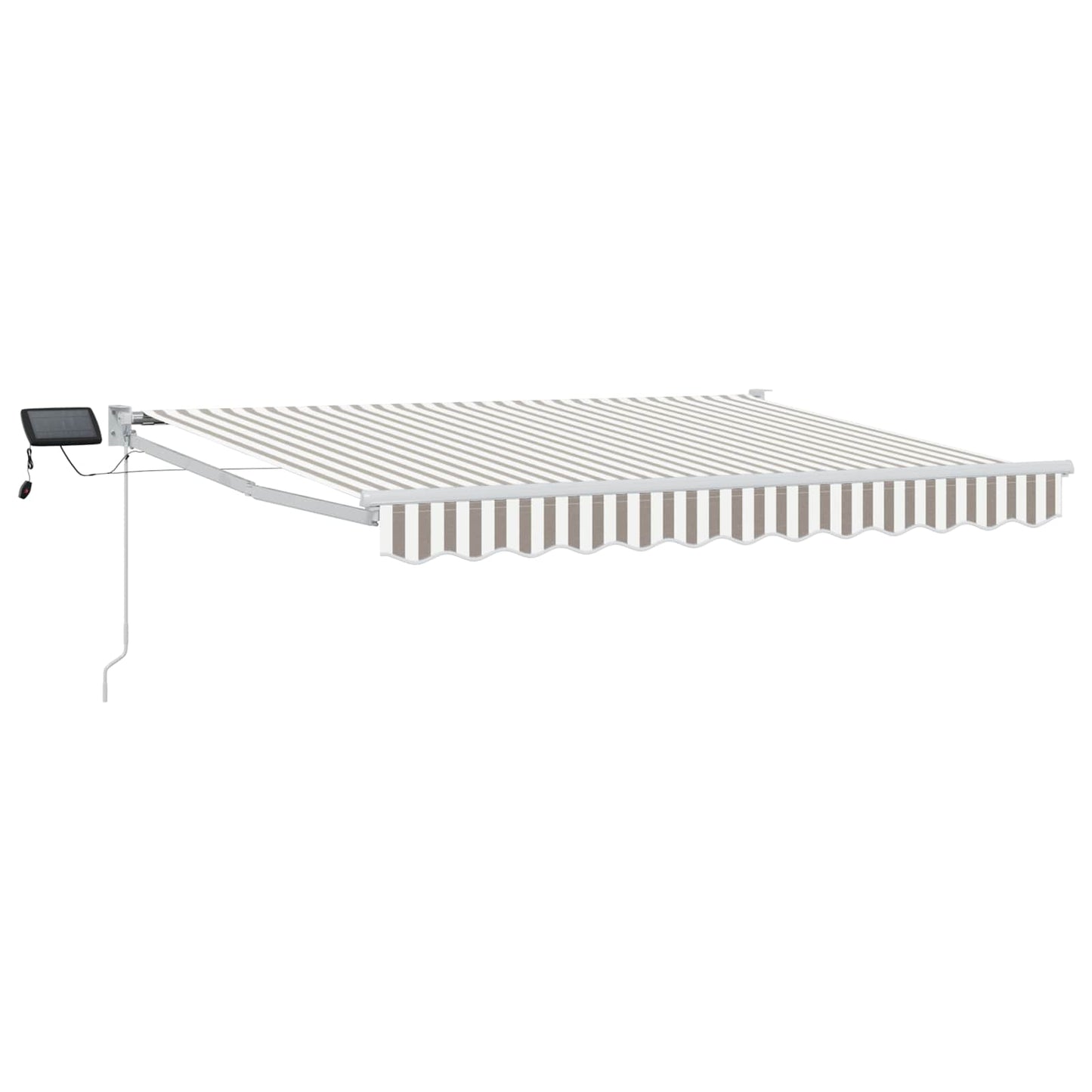 Tenda retrattile manuale con LED Grigio chiaro e bianco | homemem39
