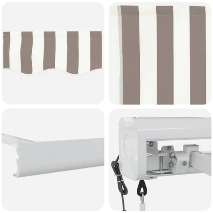 Tenda retrattile Grigio chiaro e bianco 350 x 250 cm | homemem39