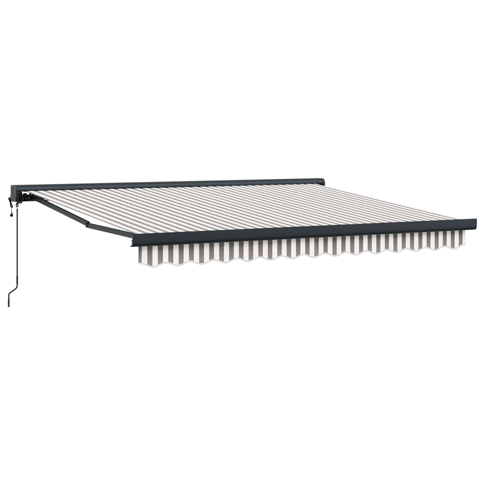 Tenda retrattile Grigio chiaro e bianco 350 x 250 cm | homemem39