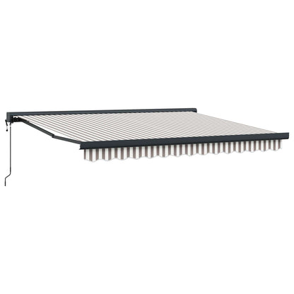 Tenda retrattile Grigio chiaro e bianco 350 x 250 cm | homemem39