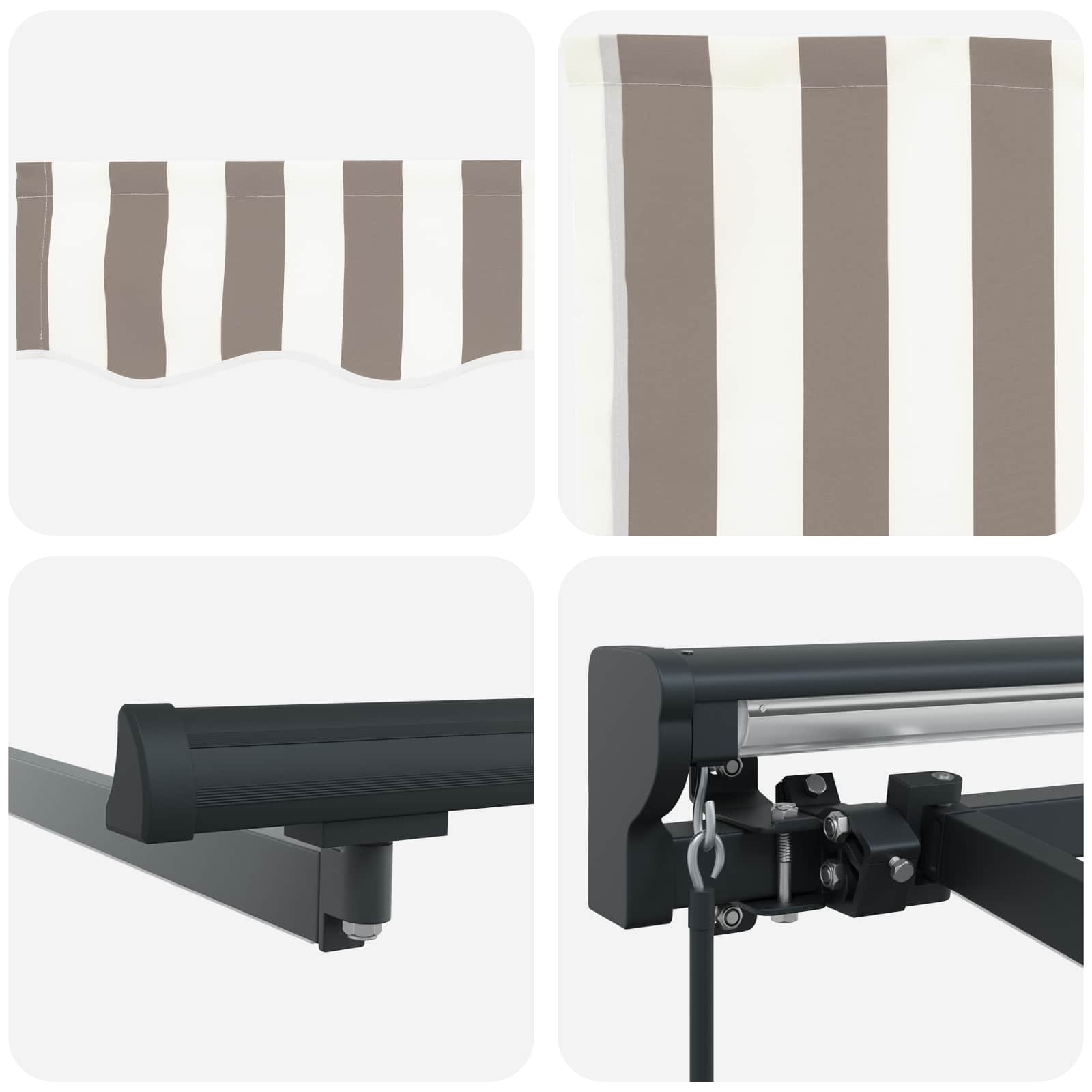Tenda retrattile Grigio chiaro e bianco 3,5 x 2,5 m | homemem39