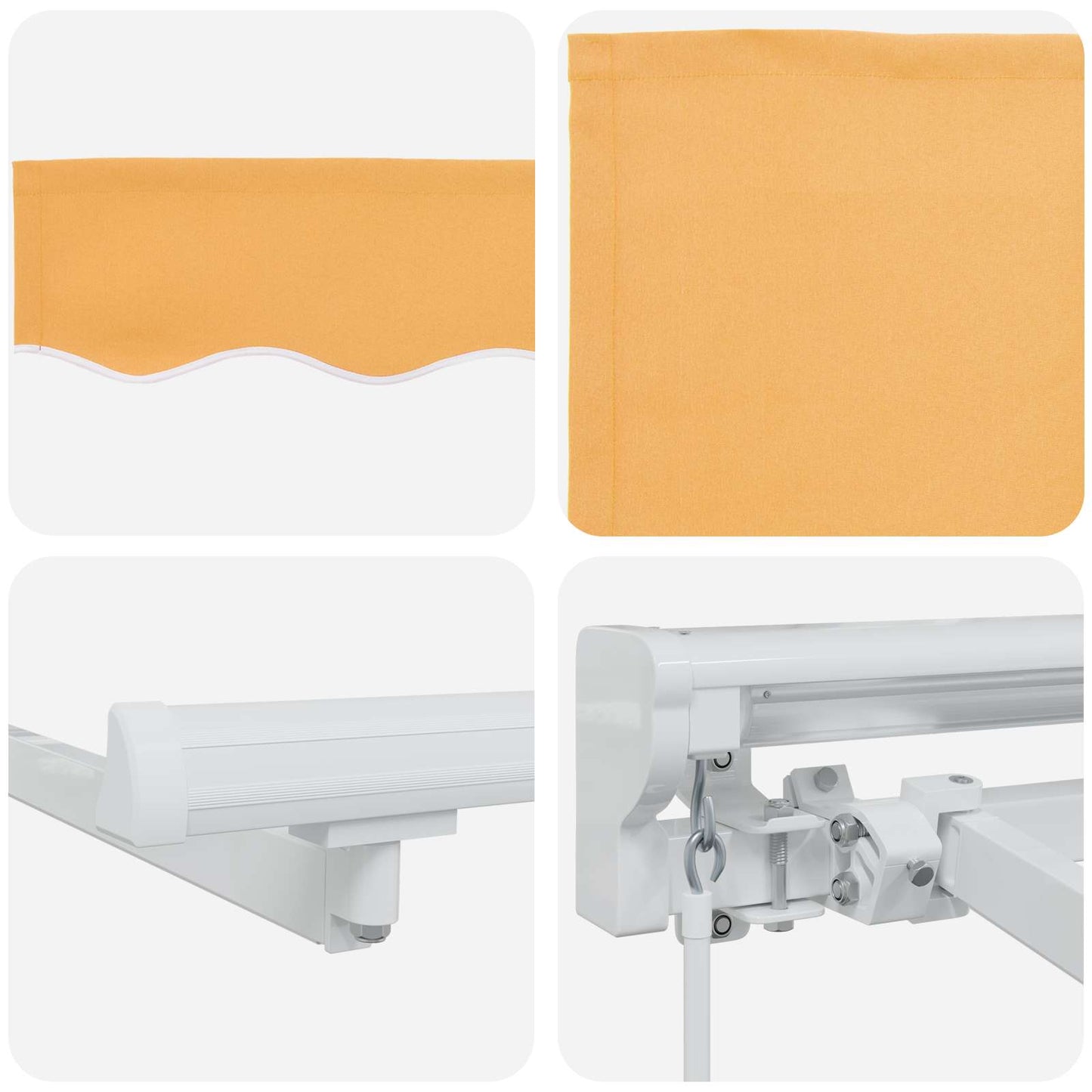 Cornice per Tenda Manuale con LED Sabbia 3,5 x 2,5 m | homemem39