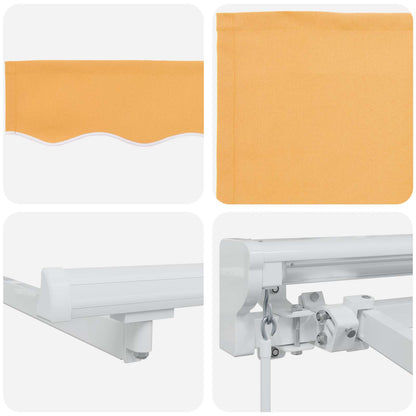 Cornice per Tenda Manuale con LED Sabbia 3,5 x 2,5 m | homemem39