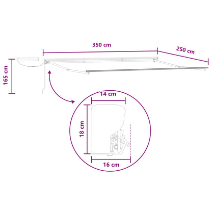 Tettuccio Elettrico Retrattile Sabbia 3,5 x 2,5 m | homemem39