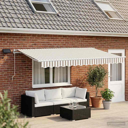 Tenda retrattile Grigio chiaro e bianco 600 × 300 cm | homemem39