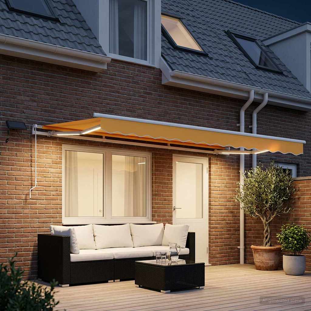 Tenda retrattile Sabbia 600 × 350 cm Tessuto e Alluminio | homemem39
