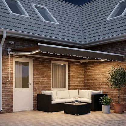 Tenda retrattile Tortora 450 × 350 cm Poliestere | homemem39