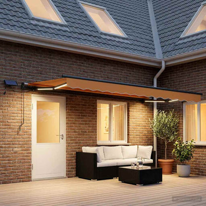 Tenda retrattile Sabbia 400 × 350 cm Tessuto e Alluminio | homemem39