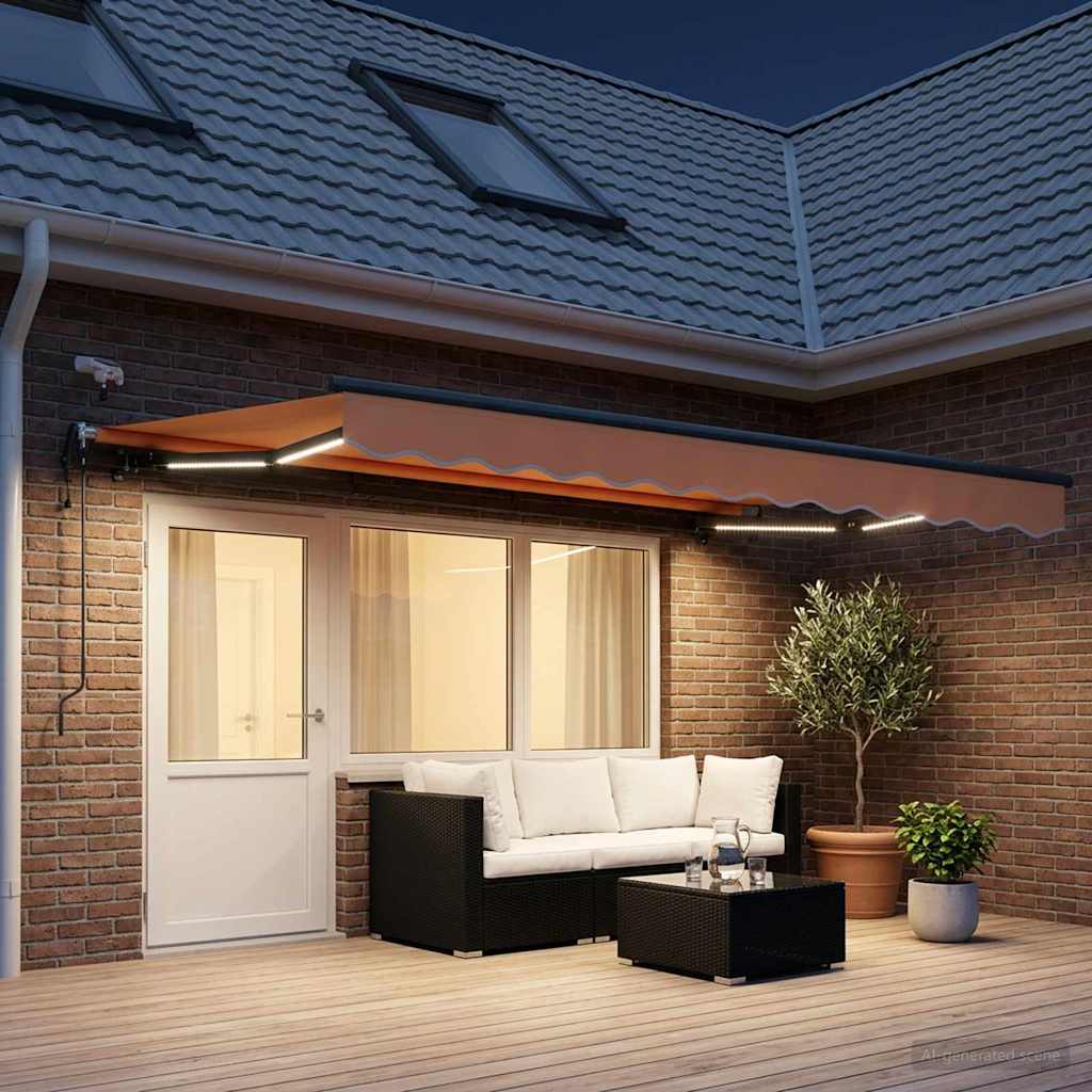 Tenda retrattile Sabbia 500 × 350 cm Poliestere | homemem39