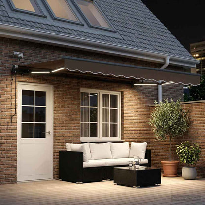 Tenda retrattile Tortora 500 × 350 cm Poliestere | homemem39