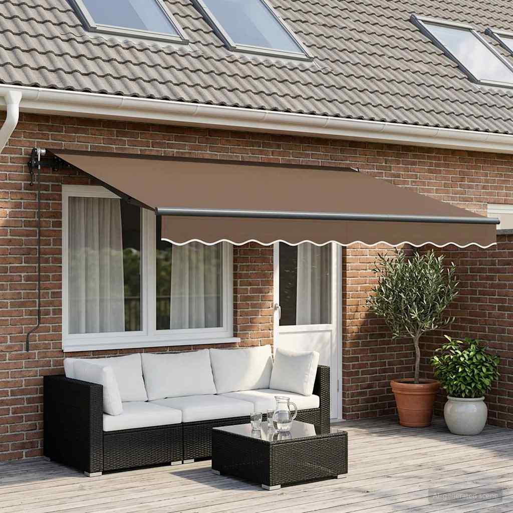 Tenda retrattile Tortora 450 × 350 cm Poliestere | homemem39