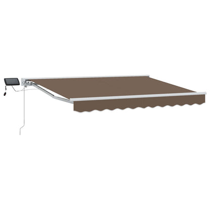 Cornice per Tenda Manuale con LED Tortora 4 × 3 m | homemem39