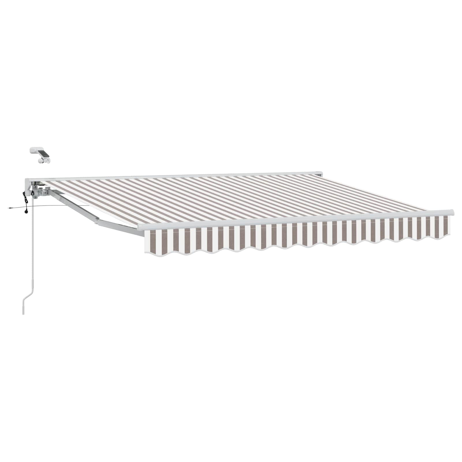 Tettuccio Elettrico Retrattile Grigio chiaro e bianco 4 × 3 m | homemem39