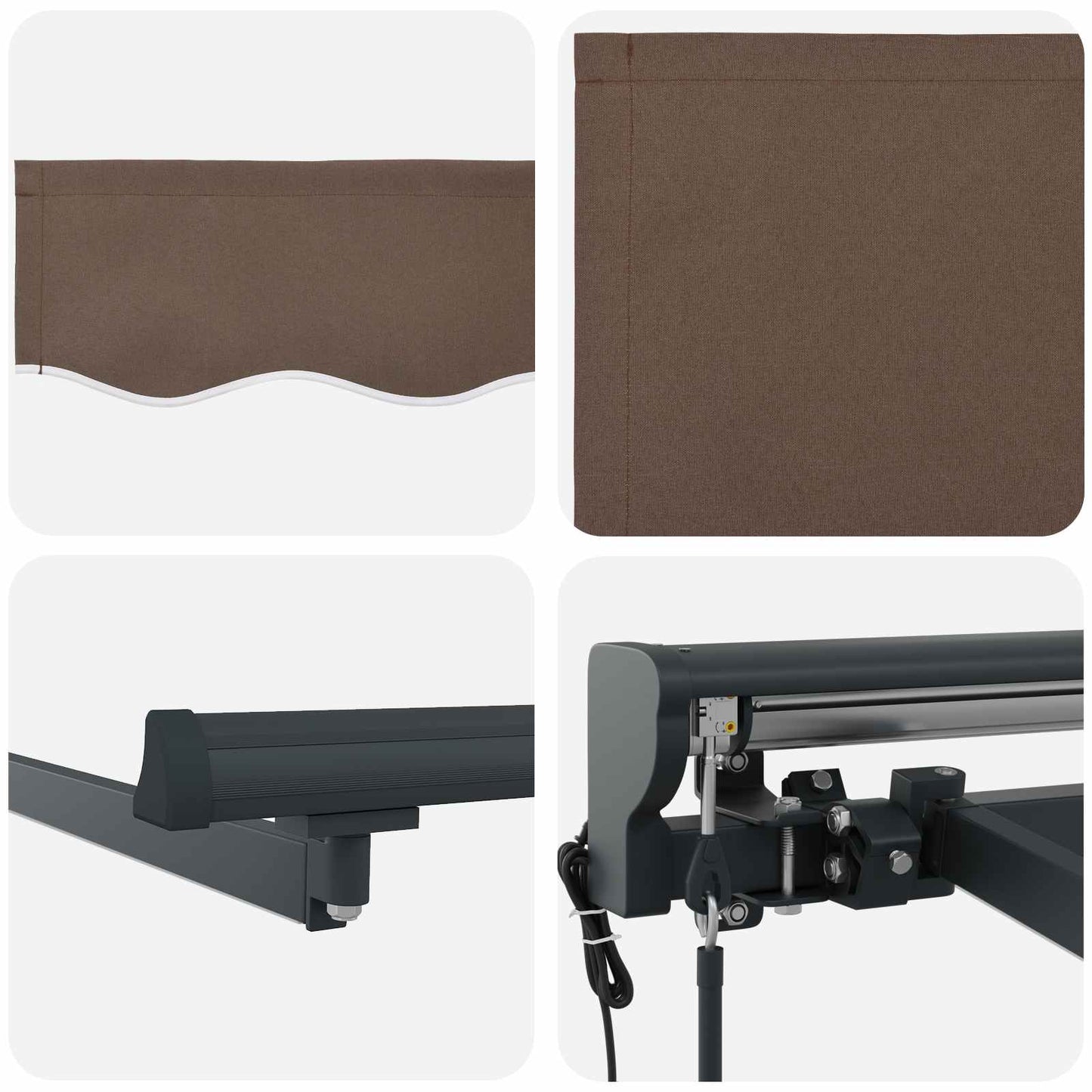 Tettuccio Elettrico Retrattile Tortora 4 × 3 m | homemem39