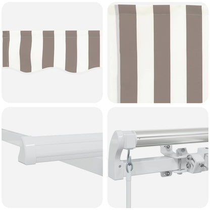 Tenda retrattile Grigio chiaro e bianco 400 × 350 cm | homemem39