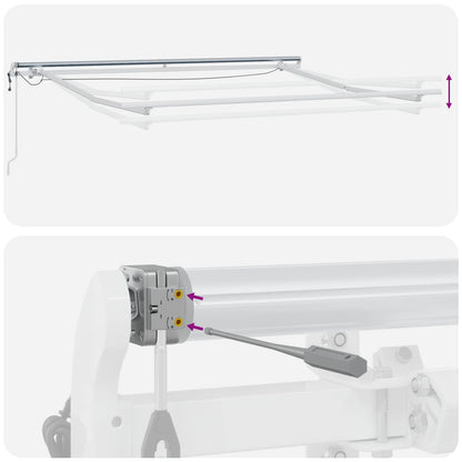 Tenda retrattile Tortora 400 × 350 cm Poliestere | homemem39