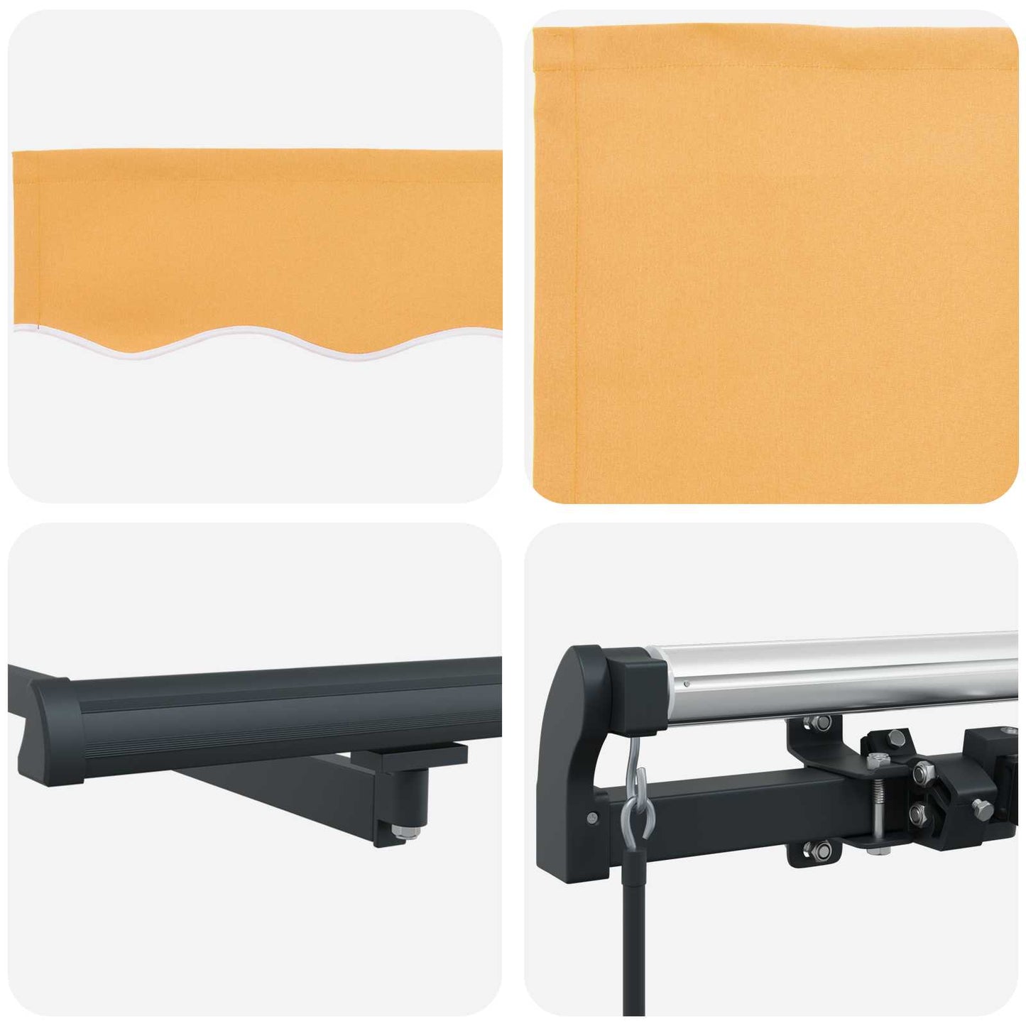 Tenda retrattile Sabbia 400 × 350 cm Poliestere e Alluminio | homemem39