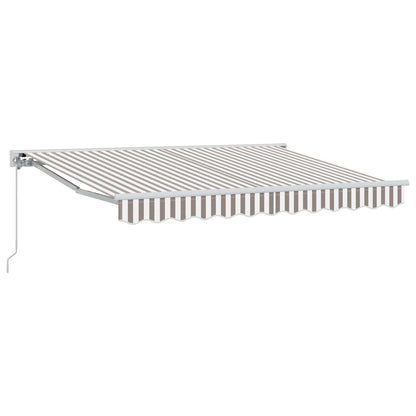 Tenda retrattile manuale Grigio chiaro e bianco 4 × 3,5 m | homemem39