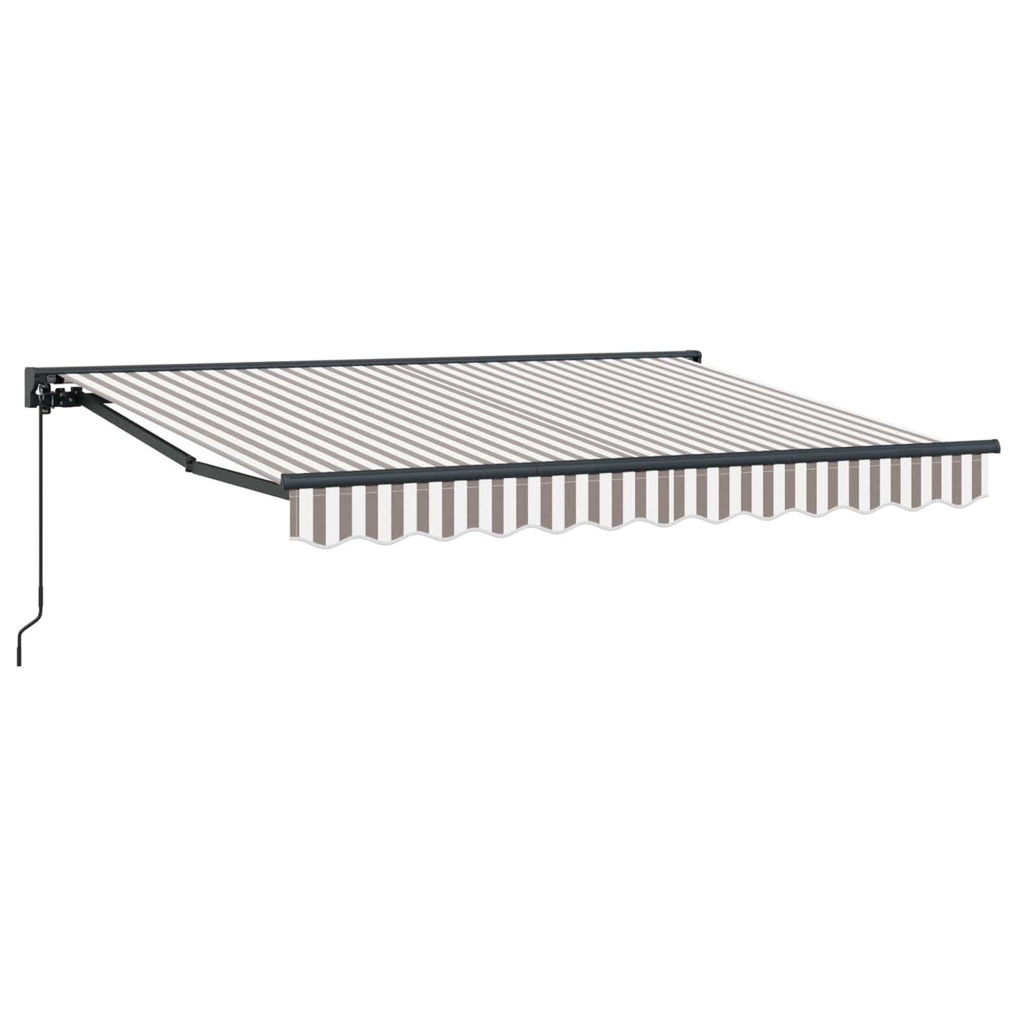 Tenda retrattile manuale Grigio chiaro e bianco 4 × 3,5 m | homemem39