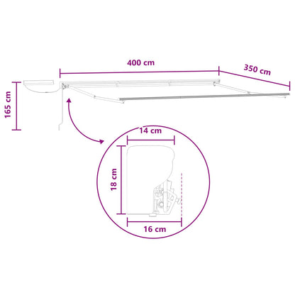 Tettuccio Elettrico Retrattile Grigio chiaro e bianco 4 × 3,5 m | homemem39