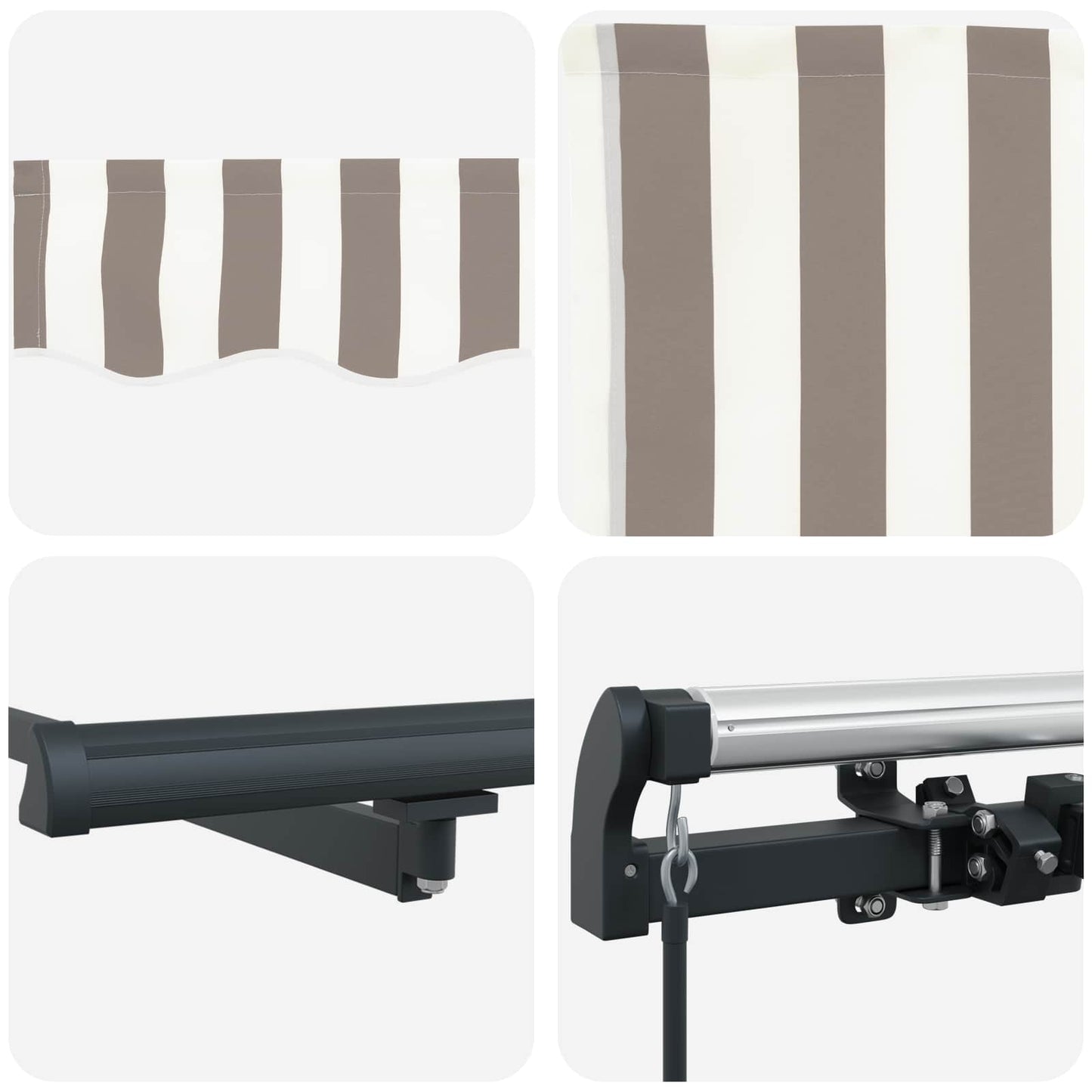 Tenda retrattile Grigio chiaro e bianco 450 × 300 cm | homemem39