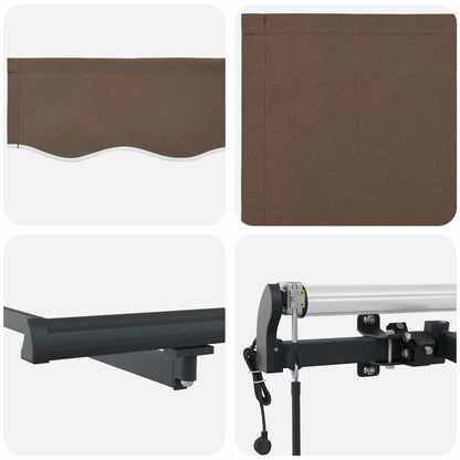 Tenda retrattile Tortora 450 × 300 cm Poliestere | homemem39