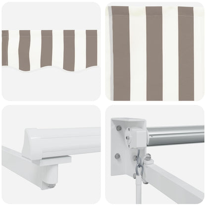 Tenda retrattile Grigio chiaro e bianco 4,5 × 3 m | homemem39