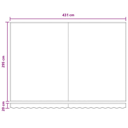 Tenda retrattile Grigio chiaro e bianco 4,5 × 3 m | homemem39