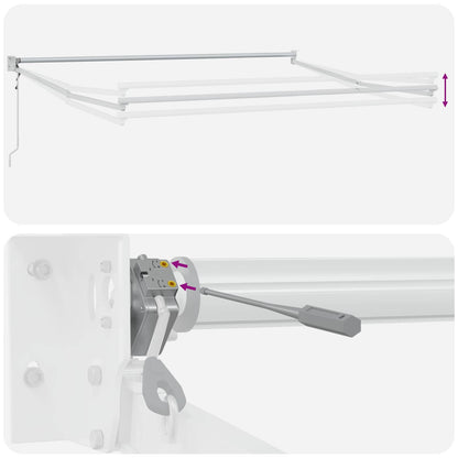 Tenda retrattile Tortora 4,5 × 3 m Poliestere e Metallo | homemem39