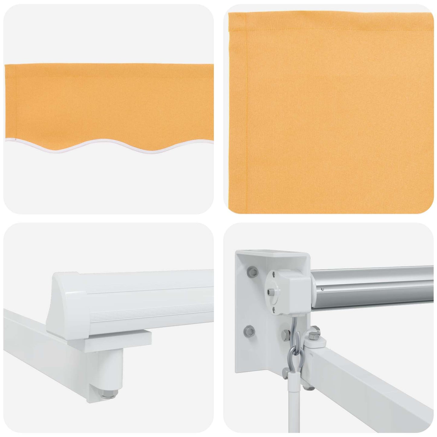 Tenda retrattile manuale con LED Sabbia | homemem39