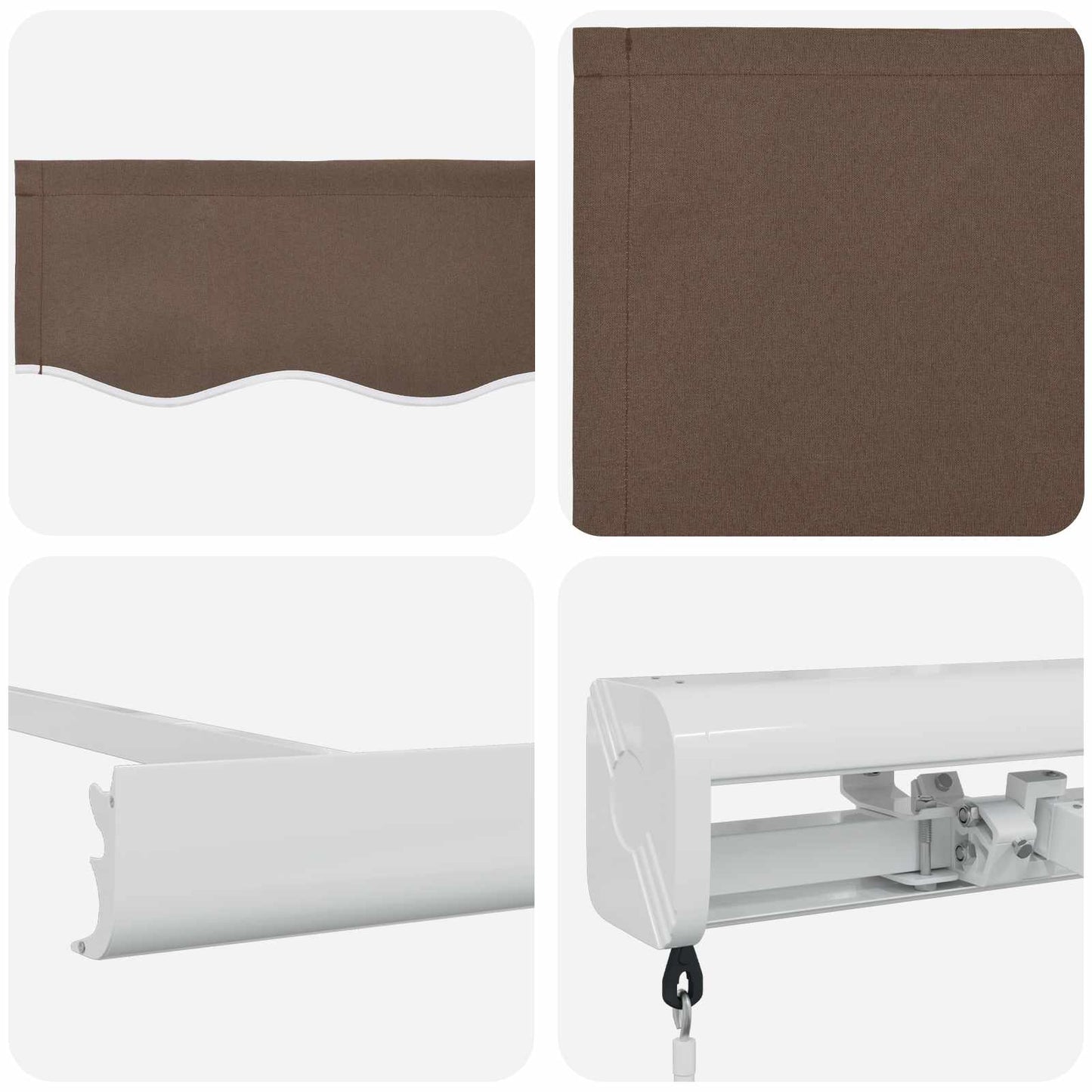 Tenda retrattile Tortora 450 × 300 cm Tela e Alluminio | homemem39