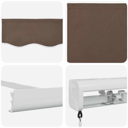 Tenda retrattile Tortora 450 × 300 cm Tela e Alluminio | homemem39