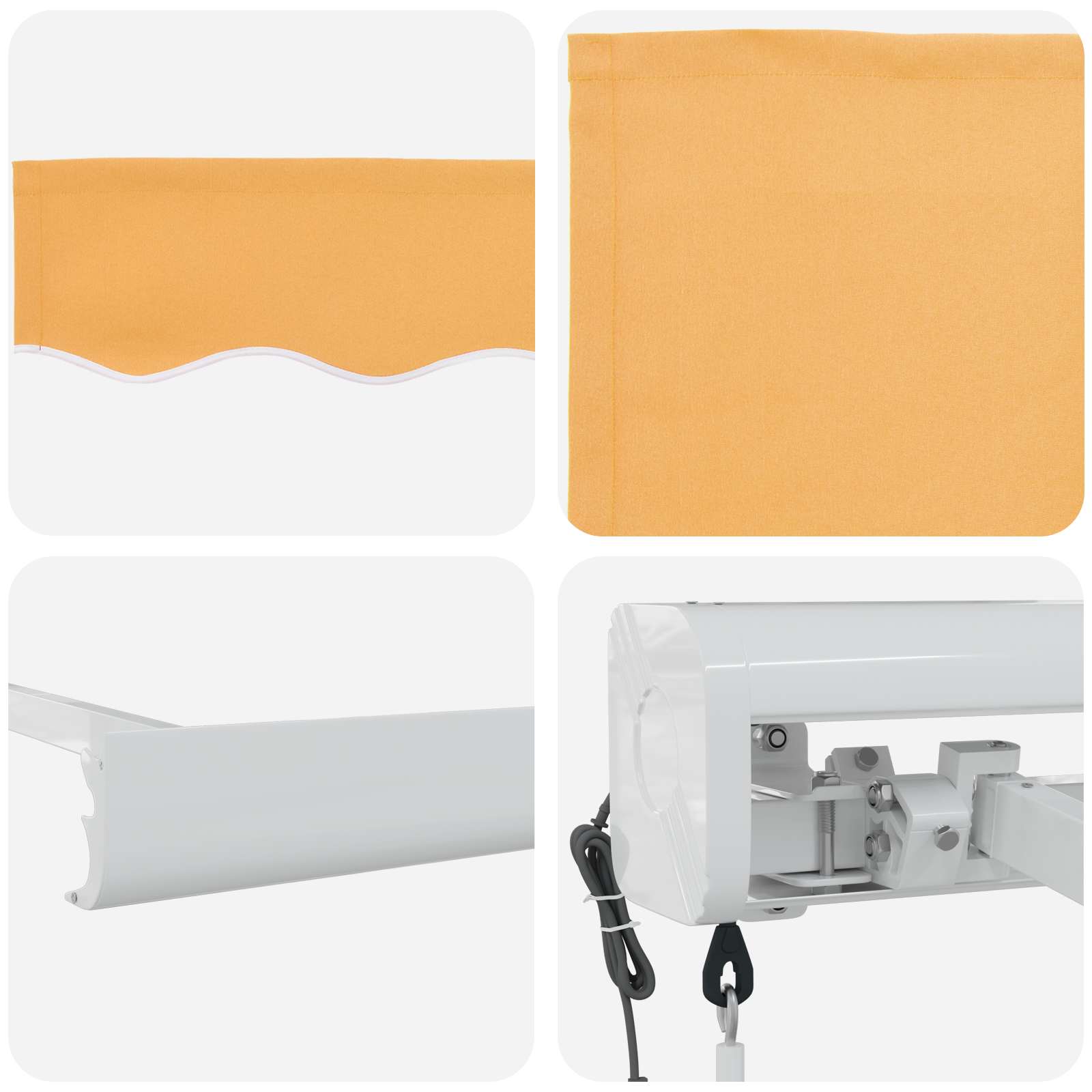 Tenda retrattile Sabbia 450 × 300 cm Tessuto e Metallo | homemem39