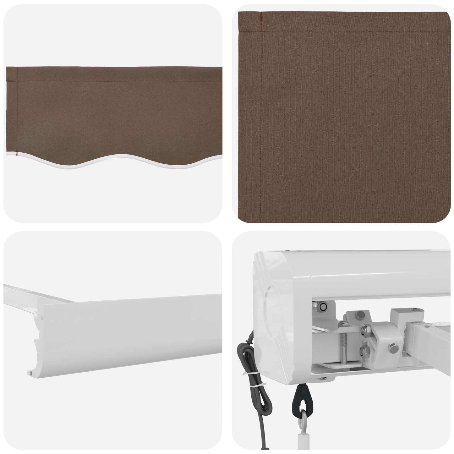 Tenda retrattile Tortora 450 × 300 cm Tessuto e Metallo | homemem39