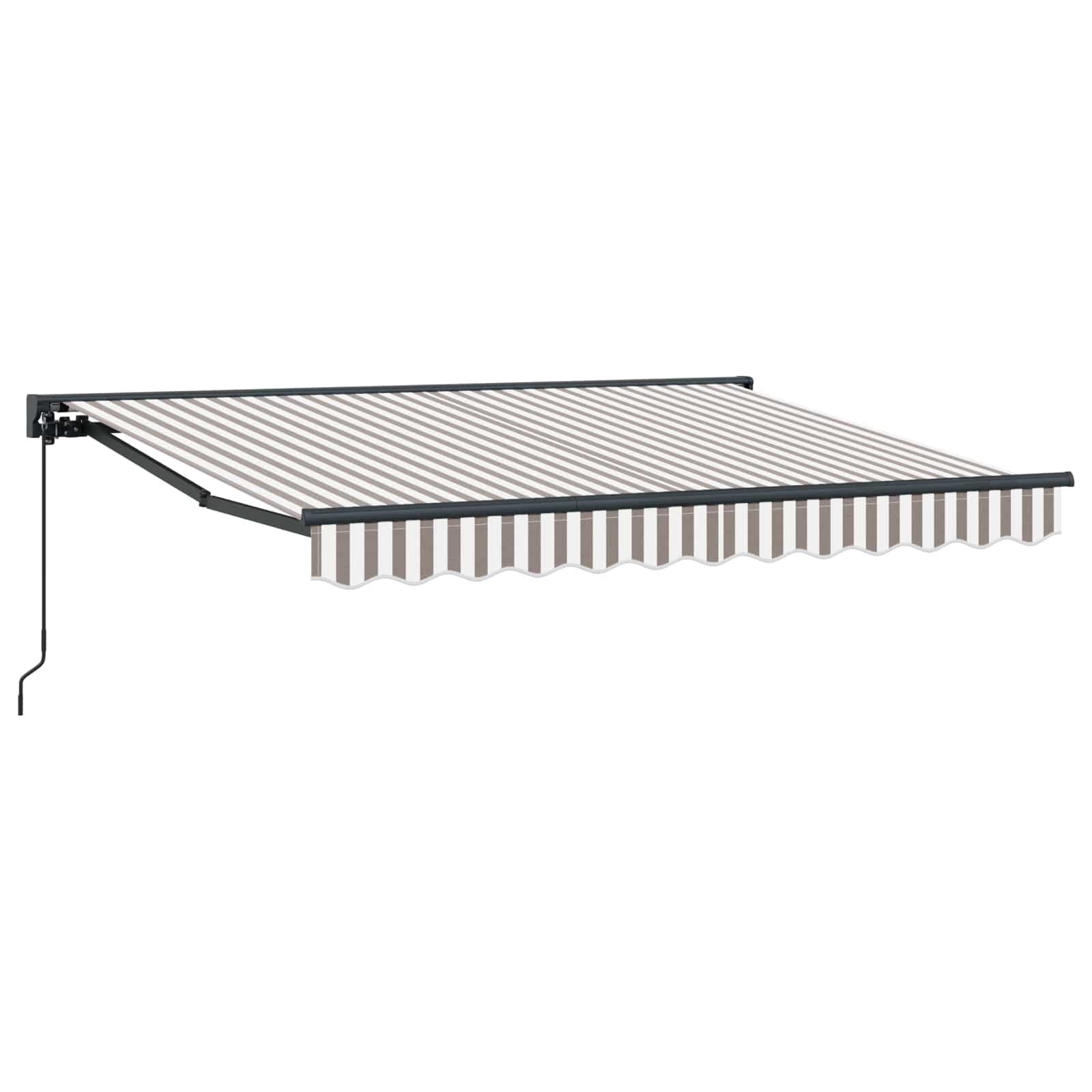Tenda retrattile Grigio chiaro e bianco 4,5 × 3 m | homemem39