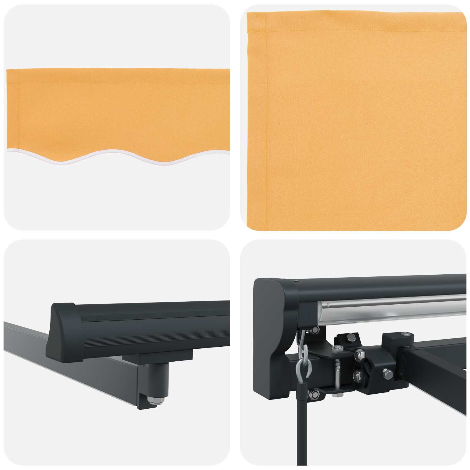 Tenda retrattile Sabbia 4,5 × 3 m Poliestere e Alluminio | homemem39