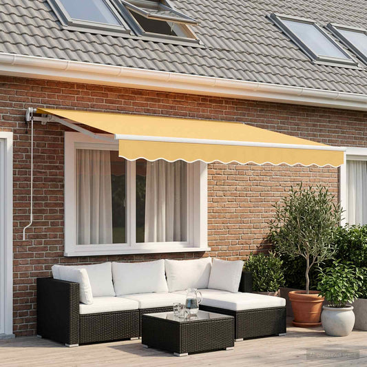 Tenda retrattile Sabbia 450 × 350 cm Poliestere - homemem39