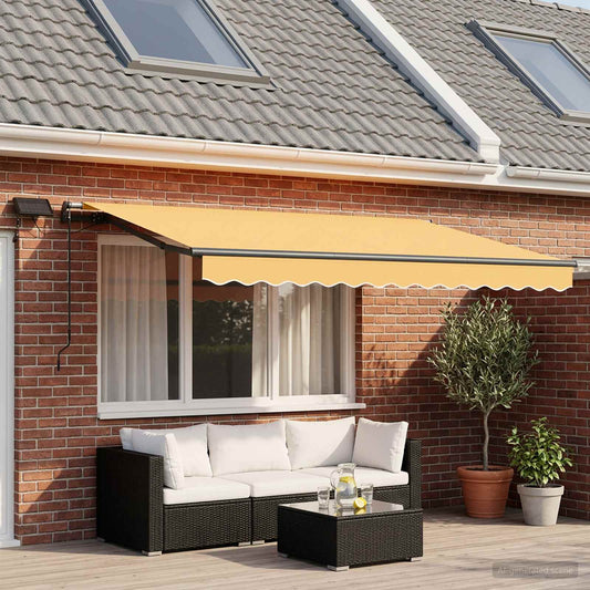 Tenda retrattile Sabbia 450 × 350 cm Tessuto e Alluminio - homemem39
