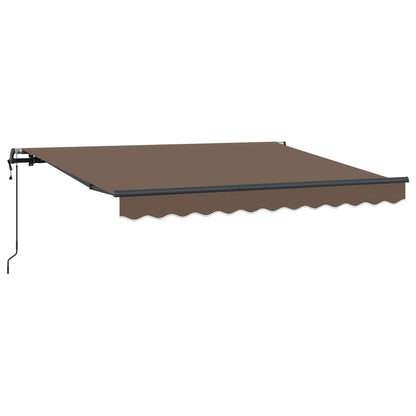 Tenda retrattile Tortora 450 × 350 cm Tessuto e Alluminio | homemem39