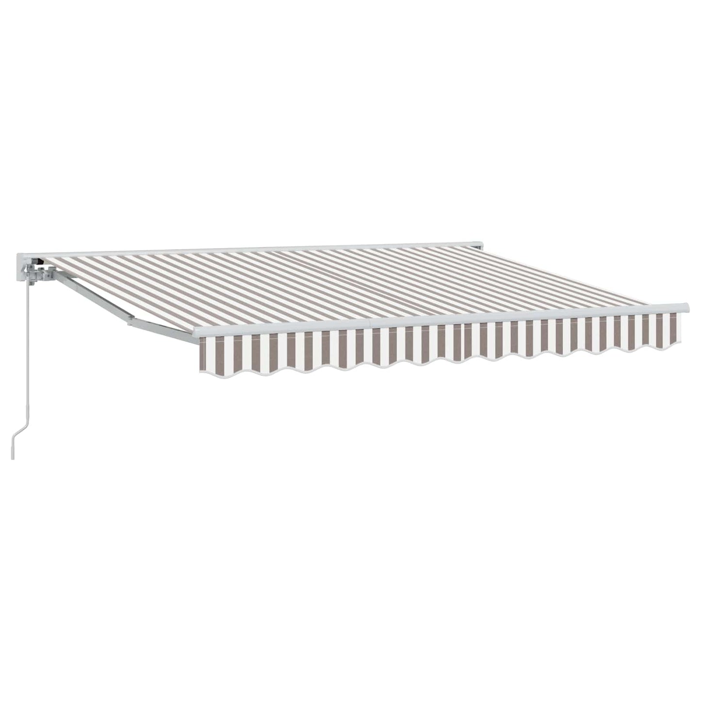 Tenda retrattile manuale Grigio chiaro e bianco 4,5 × 3,5 m