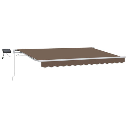Tenda retrattile Tortora 500 × 300 cm Tessuto e Alluminio | homemem39